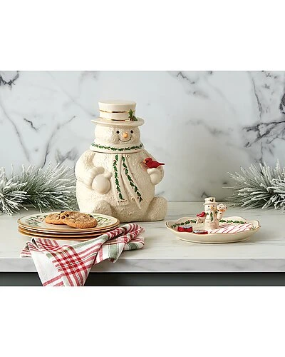 Lenox Happy Holly Days Snowman Cookie Jar Home 5 Lenox Happy Holly Days Snowman Cookie Jar Home - Image 3