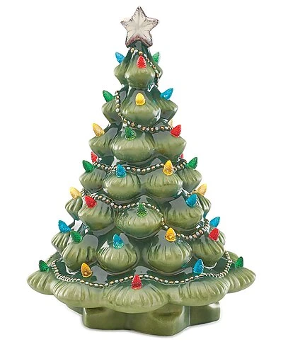 Lenox Treasured Traditions Green Light-Up Tree Figurine Home 3 Lenox Treasured Traditions Green Light-Up Tree Figurine Home