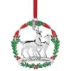 Lenox 2022 Our 1st Christmas Metal Deer Ornament Home