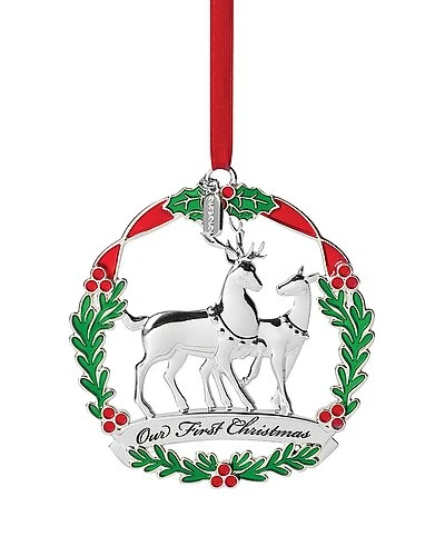 Lenox 2022 Our 1st Christmas Metal Deer Ornament Home 3 Lenox 2022 Our 1st Christmas Metal Deer Ornament Home