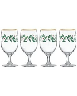 Lenox Holiday 4pc Iced Beverage Glass Set Home