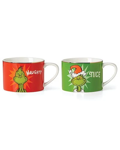 Lenox Merry Grinchmas Naughty & Nice Mug Set Home 3 Lenox Merry Grinchmas Naughty & Nice Mug Set Home
