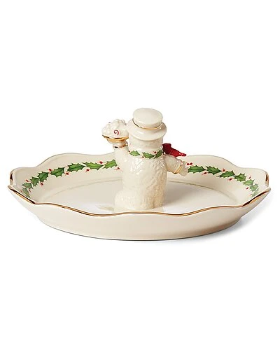 Lenox Snowman Treat Dish Home 4 Lenox Snowman Treat Dish Home - Image 2