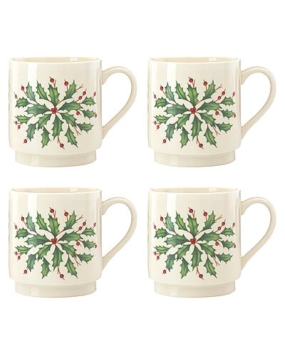 Lenox Hosting The Holidays 4pc Stackable Mug Set Home 3 Lenox Hosting The Holidays 4pc Stackable Mug Set Home