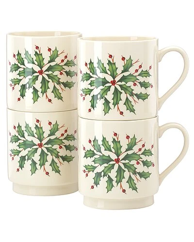 Lenox Hosting The Holidays 4pc Stackable Mug Set Home 4 Lenox Hosting The Holidays 4pc Stackable Mug Set Home - Image 2