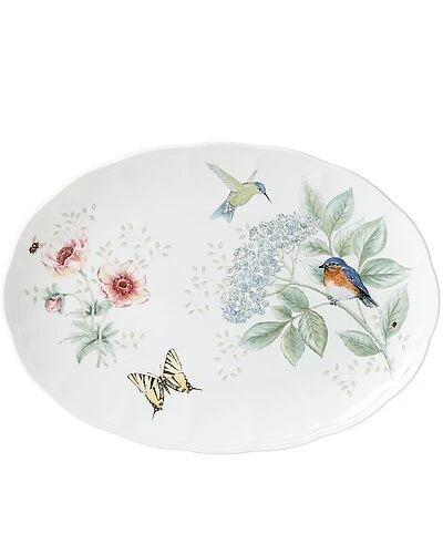 Lenox Butterfly Meadow Flutter Eastern Bluebird Oval Serving Platter With $10 Credit Home 3 Lenox Butterfly Meadow Flutter Eastern Bluebird Oval Serving Platter With $10 Credit Home