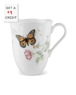 Lenox Butterfly Meadow Monarch Mug With $1 Credit Home