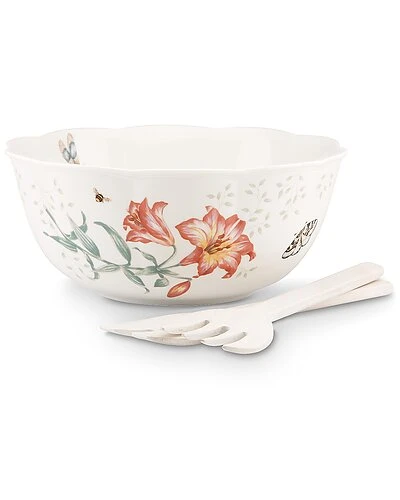 Lenox Butterfly Meadow Salad Bowl & Servers With $8 Credit Home 3 Lenox Butterfly Meadow Salad Bowl & Servers With $8 Credit Home