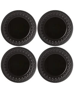 Lenox Chelse Muse Fleur Matte Black 4Pc Dinner Plate Set With $7 Credit Home