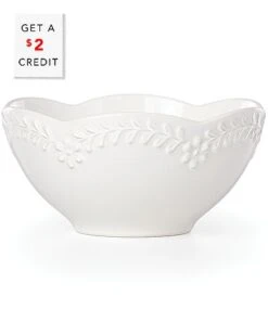 Lenox Chelse Muse Floral White All-Purpose Bowl With $2 Credit Home