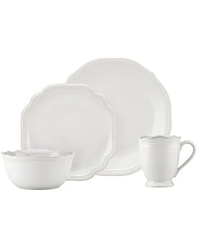 Lenox French Perle Bead White 4Pc Place Setting With $7 Credit Home 3 Lenox French Perle Bead White 4Pc Place Setting With $7 Credit Home