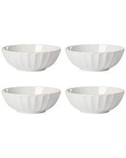 Lenox French Perle Scallop 4Pc Bowl Set With $7 Credit Home