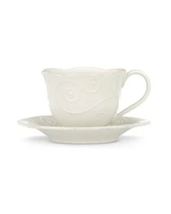 Lenox French Perle White Cup And Saucer With $3 Credit Home