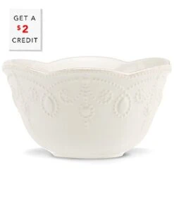 Lenox French Perle White Fruit Bowl With $2 Credit Home