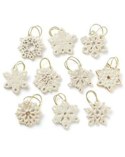 Lenox Snowflake 10pc Ornament Set Home