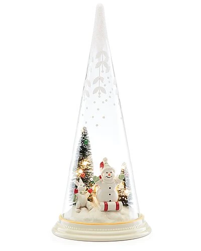 Lenox Merry & Magic Light-Up Sledding Snowman Glass Cone Home 3 Lenox Merry & Magic Light-Up Sledding Snowman Glass Cone Home