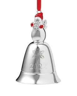 Lenox 2022 Snowman Musical Bell Ornament, 46th Edition Home