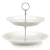 Lenox French Perle White 2-Tiered Server With $7 Credit Home -Lenox 3050415455 RLLD 1