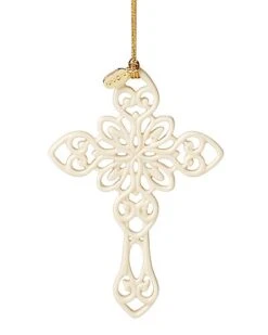 Lenox 2022 Snow Fantasies Cross Ornament Home