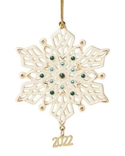 Lenox 2022 Gemmed Snowflake Ornament Home
