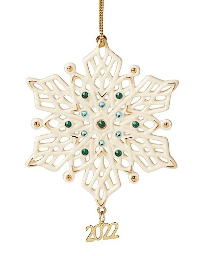 Lenox 2022 Gemmed Snowflake Ornament Home 3 Lenox 2022 Gemmed Snowflake Ornament Home