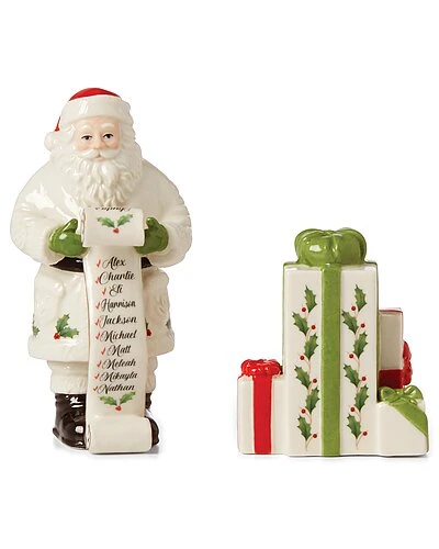 Lenox Holiday Santa's List Salt & Pepper Set Home 3 Lenox Holiday Santa's List Salt & Pepper Set Home