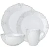 Lenox French Carved Scallop 4PC Dinnerware Set Home
