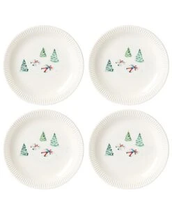 Lenox Profile Snow Day 4pc Accent Plate Set Home