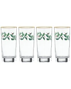 Lenox Holiday 4pc Highball Glass Set Home