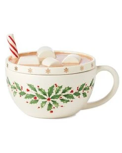 Lenox Holiday Cocoa Mug Covered Candy Dish Home