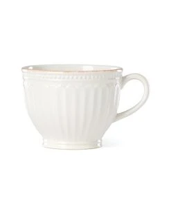 Lenox French Perle Groove White 2Pc Latte Mug Set With $3 Credit Home