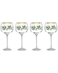 Lenox Holiday 4pc Wine Glass Set Home