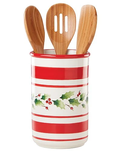 Lenox Holiday Handpaint Utensil Crock Set Home 3 Lenox Holiday Handpaint Utensil Crock Set Home