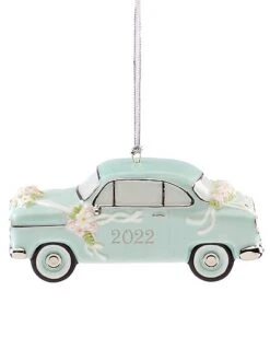 Lenox 2022 Just Married Vintage Car Ornament Home