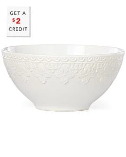 Lenox Chelse Muse Fleur White All-Purpose Bowl With $2 Credit Home