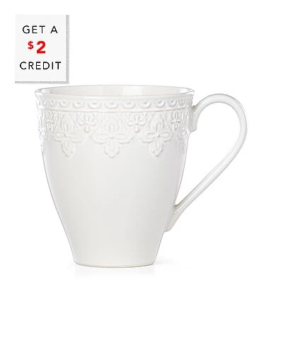 Lenox Chelse Muse Fleur White Mug With $2 Credit Home 3 Lenox Chelse Muse Fleur White Mug With $2 Credit Home