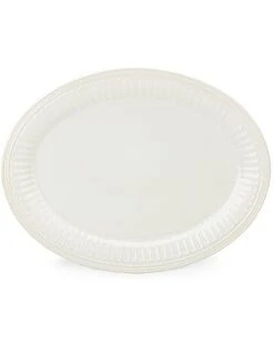 Lenox French Perle Groove White Oval Serving Platter With $10 Credit Home
