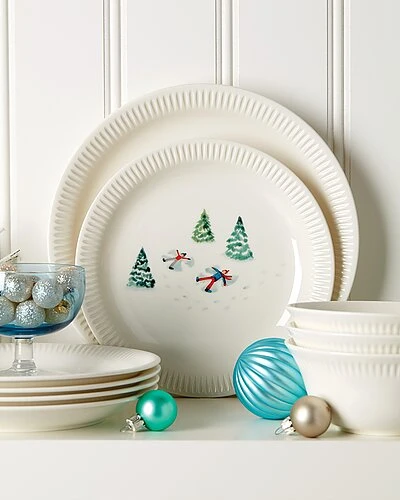 Lenox Profile Snow Day 4pc Dinner Plate Set Home 4 Lenox Profile Snow Day 4pc Dinner Plate Set Home - Image 2
