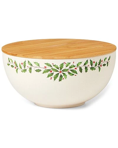 Lenox Holiday Bamboo Serving Bowl & Lid Home 3 Lenox Holiday Bamboo Serving Bowl & Lid Home