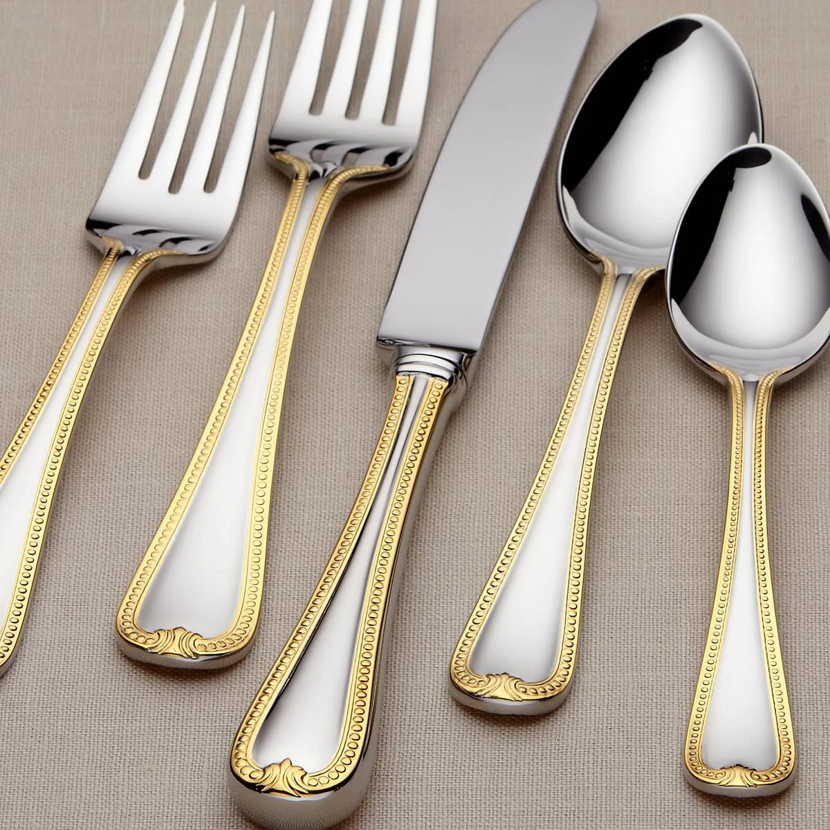 Lenox Vintage Jewel Gold 5-Piece Place Setting 5 Lenox Vintage Jewel Gold 5-Piece Place Setting - Image 3