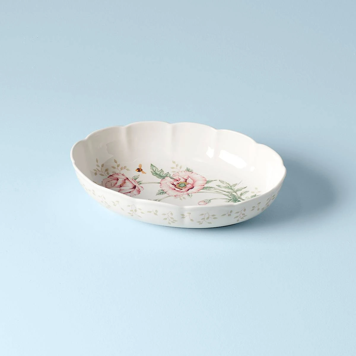 Lenox Butterfly Meadow Scalloped Oval Baker 3 Lenox Butterfly Meadow Scalloped Oval Baker