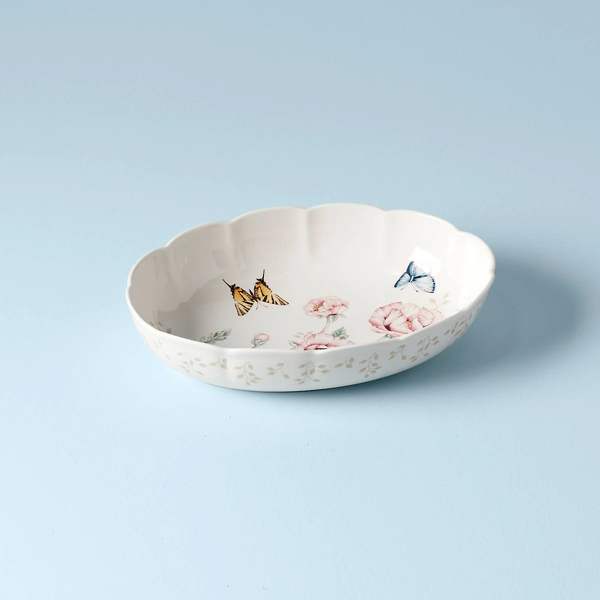 Lenox Butterfly Meadow Scalloped Oval Baker 4 Lenox Butterfly Meadow Scalloped Oval Baker - Image 2