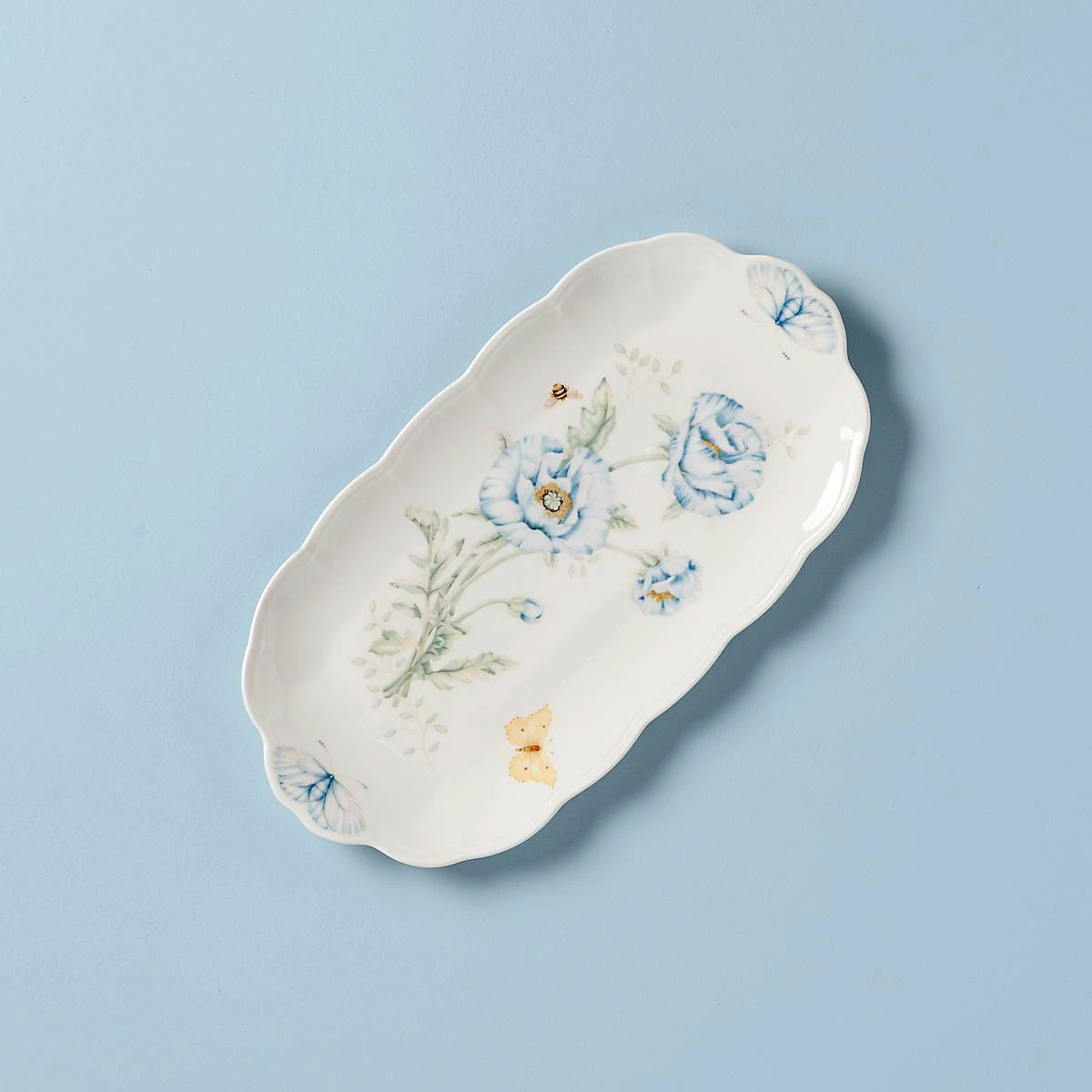 Lenox Butterfly Meadow Oblong Sandwich Tray 3 Lenox Butterfly Meadow Oblong Sandwich Tray
