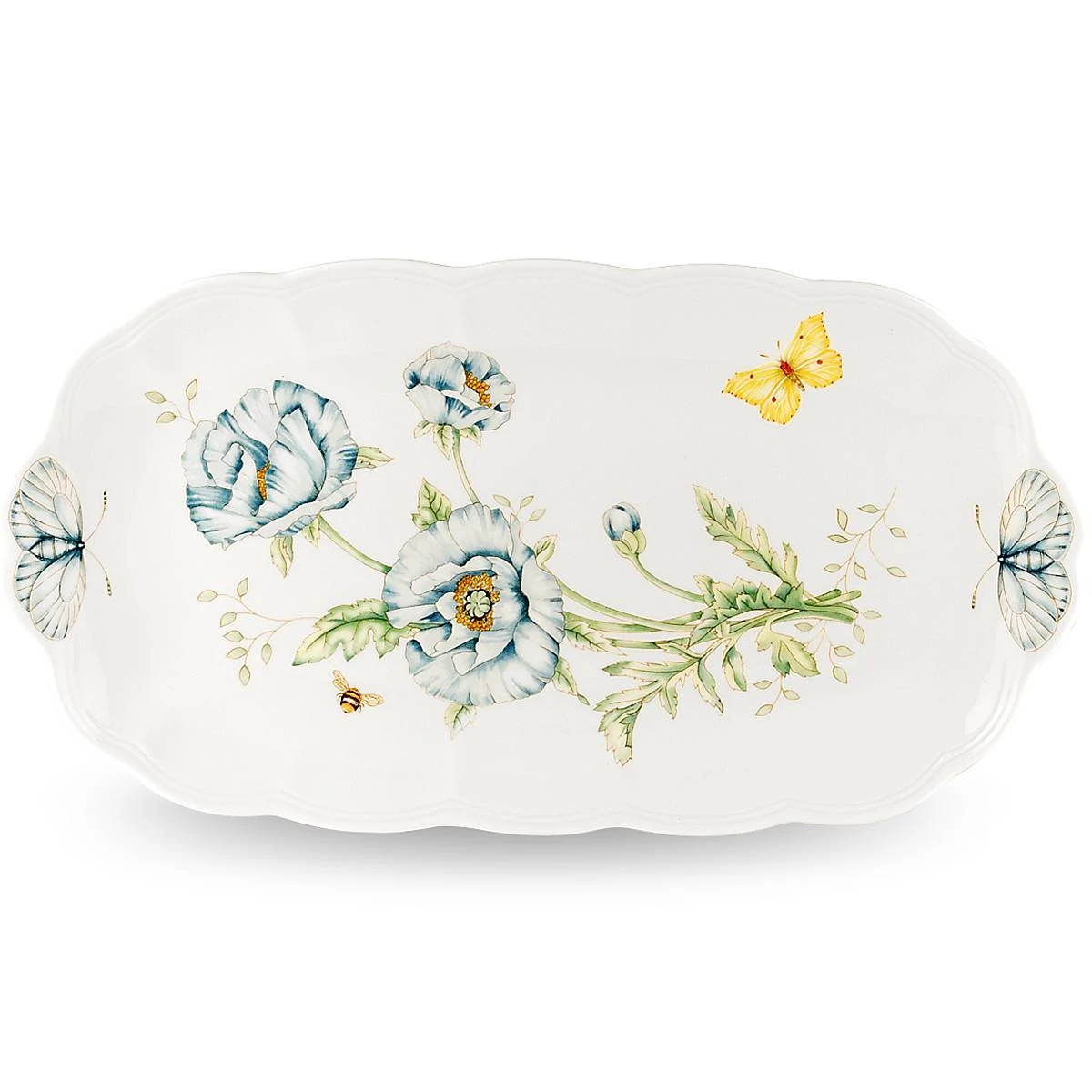 Lenox Butterfly Meadow Oblong Sandwich Tray 4 Lenox Butterfly Meadow Oblong Sandwich Tray - Image 2