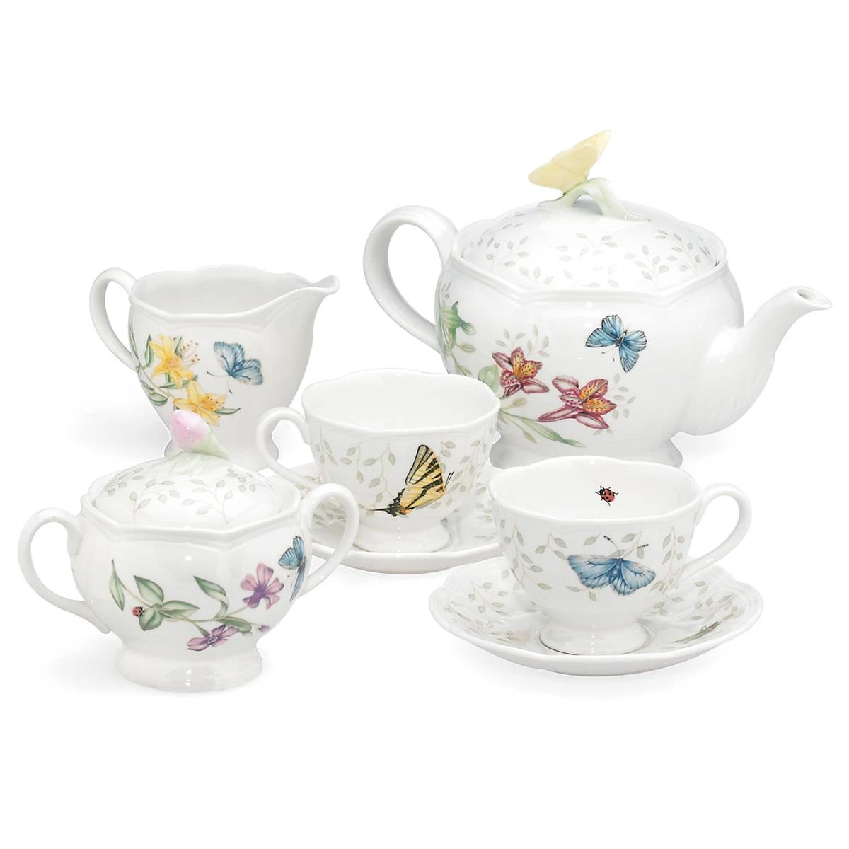 Lenox Butterfly Meadow 7-Piece Tea Set 5 Lenox Butterfly Meadow 7-Piece Tea Set - Image 3