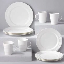 Lenox Tin Can Alley 12-piece Dinnerware Set 9 Lenox Tin Can Alley 12-piece Dinnerware Set -Lenox 6387245 wHR