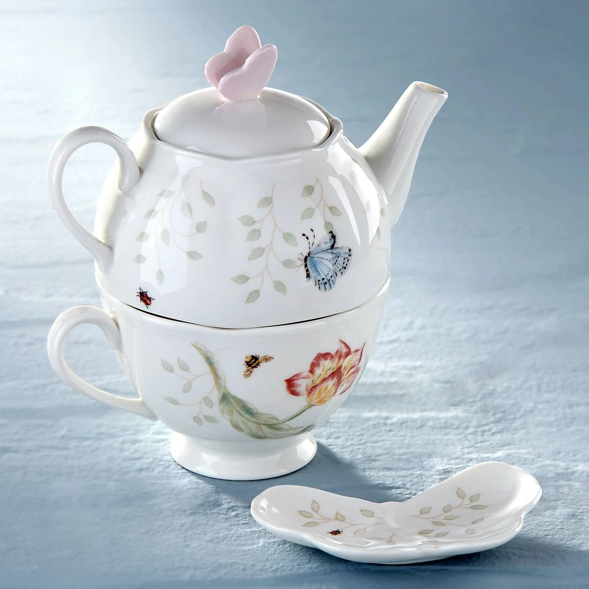 Lenox Butterfly Meadow 3-Piece Tea Set 7 Lenox Butterfly Meadow 3-Piece Tea Set - Image 5