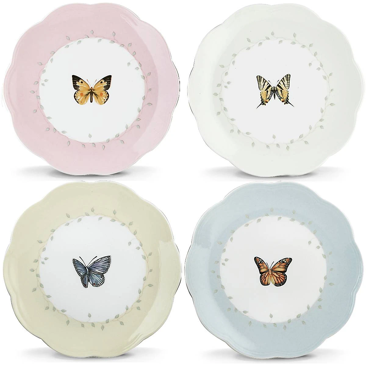 Lenox Butterfly Meadow 4-Piece Dessert Plate Set 4 Lenox Butterfly Meadow 4-Piece Dessert Plate Set - Image 2