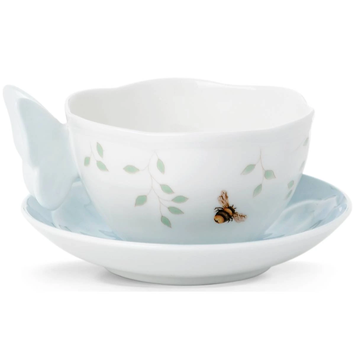 Lenox Butterfly Meadow Figural Blue Cup & Saucer 5 Lenox Butterfly Meadow Figural Blue Cup & Saucer - Image 3