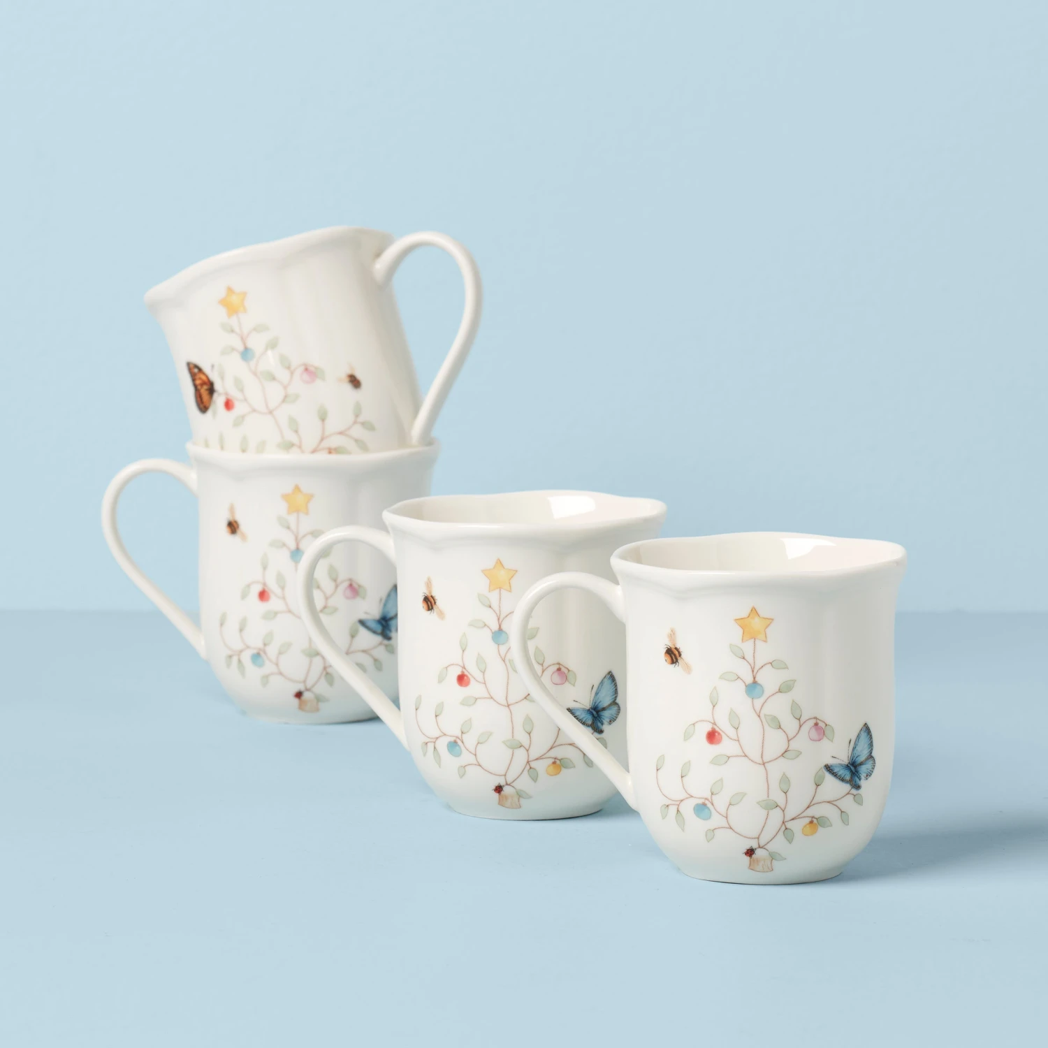 Lenox Butterfly Meadow Seasonal Mugs, S/4 4 Lenox Butterfly Meadow Seasonal Mugs, S/4 - Image 2